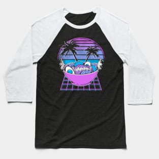 Ramen Bowl 90s Retrowave Synthwave Pastel Goth Baseball T-Shirt